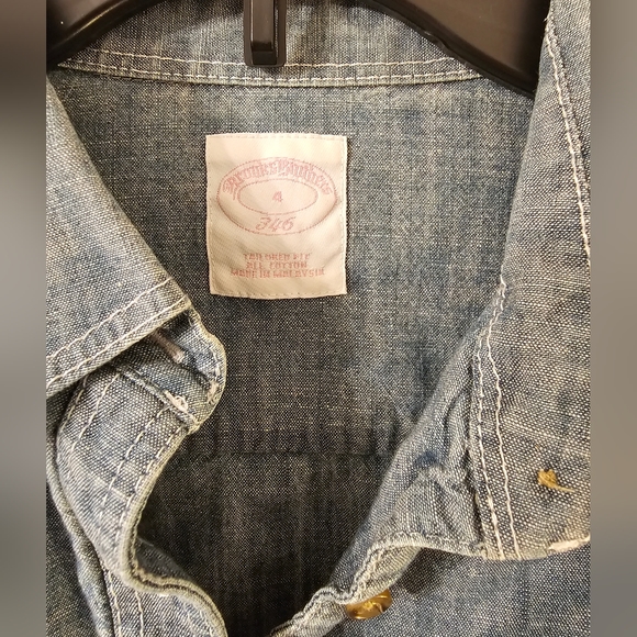 Brooks Brothers 346 Denim Chambray Top Sz 4 - Picture 2 of 2